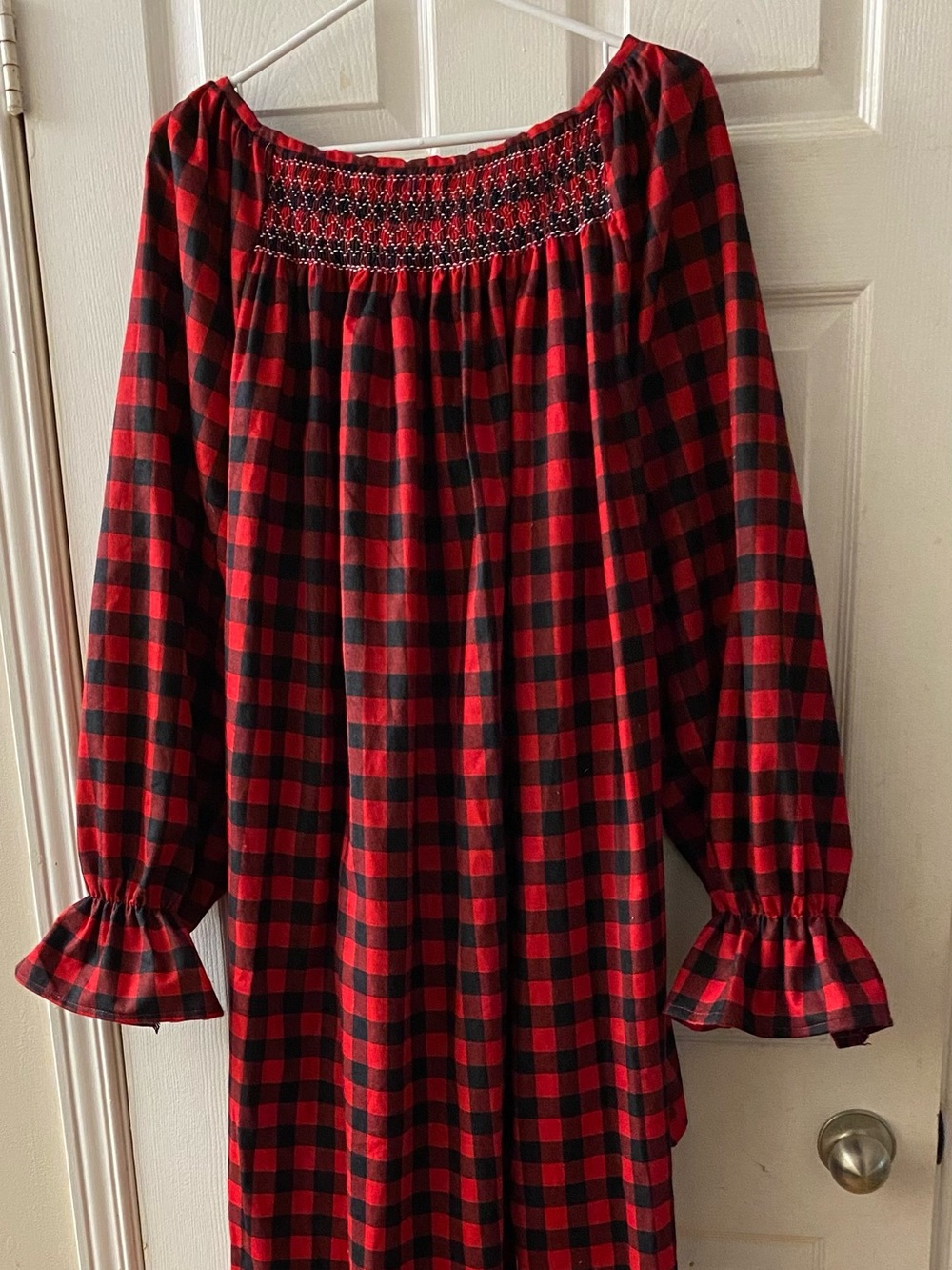 Smocked Flannel Nightgown